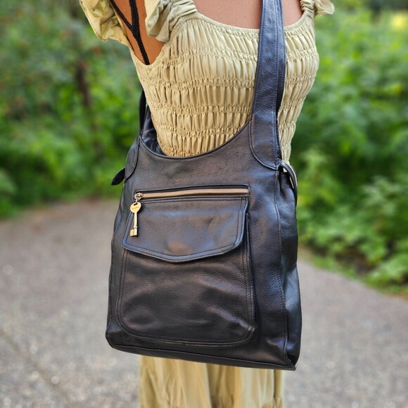 Fossil Handbags - Vintage Fossil Crossbody Shoulder Bag Black, pre-owned